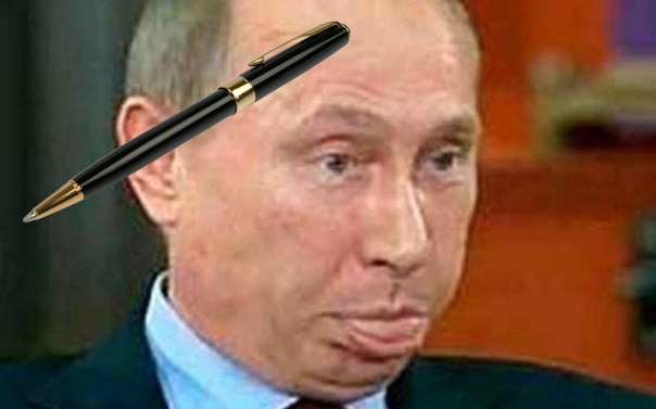 Бывший уголовник Путин бросил ручку